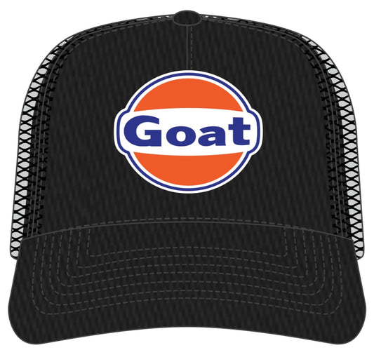 Goat 5-Panel Trucker Hat- Black