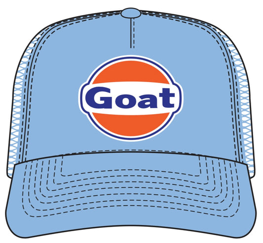Goat 5-Panel Trucker Hat- Sky Blue